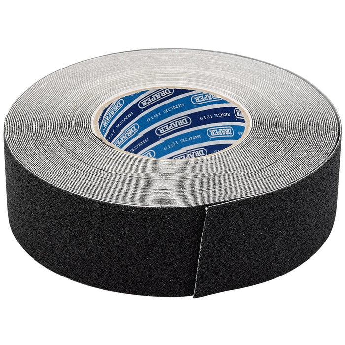 Draper Heavy Duty Safety Grip Tape Roll, 18m x 50mm, Black - TP-S/GRIP