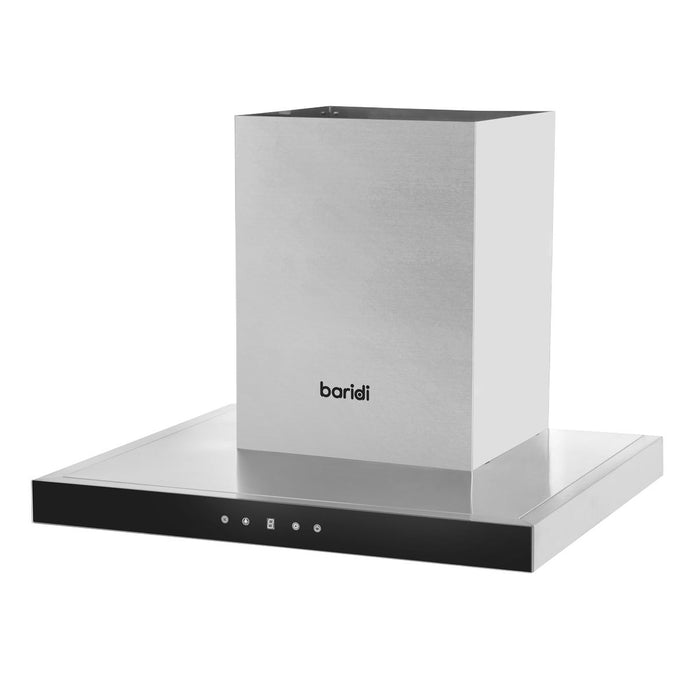 Baridi T-Shape Chimney Cooker Hood with Carbon Filters 60cm - Stainless Steel Baridi - Town Tools 