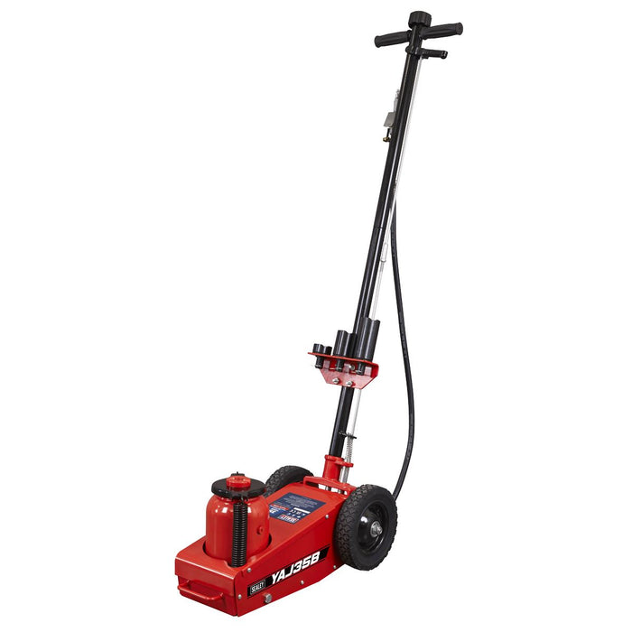 Sealey Air Operated Single Stage Trolley Jack 35 Tonne YAJ35B Sealey - Town Tools 