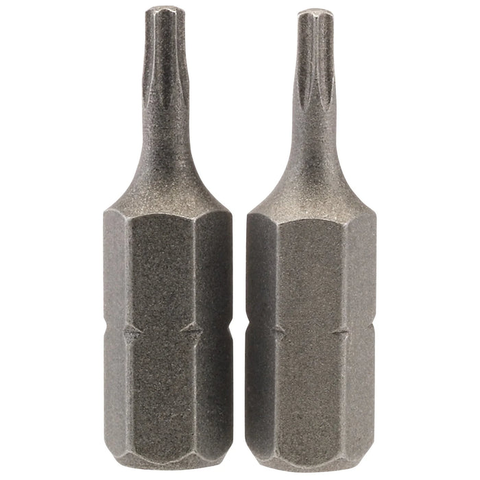 Draper TX-STAR® Insert Bit, 1/4" Hex, Long, T8 (Pack of 2) 25-75mm