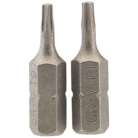 Draper TX-STAR® Insert Bit, 1/4" Hex, Long, T9 (Pack of 2) 25-75mm