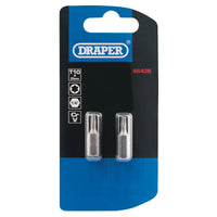 Draper TX-STAR® Insert Bit, 1/4" Hex, Long, T10 (Pack of 2) 25-75mm