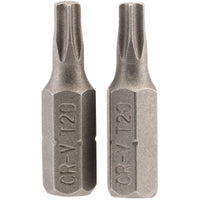 Draper TX-STAR® Insert Bit, 1/4" Hex, Long, T20 (Pack of 2) 25-75mm