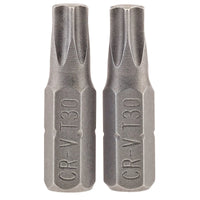 Draper TX-STAR® Insert Bit, 1/4" Hex, Long, T30 (Pack of 2) 25-75mm