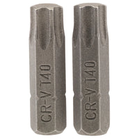 Draper TX-STAR® Insert Bit, 1/4" Hex, Long, T40 (Pack of 2) 25-75mm