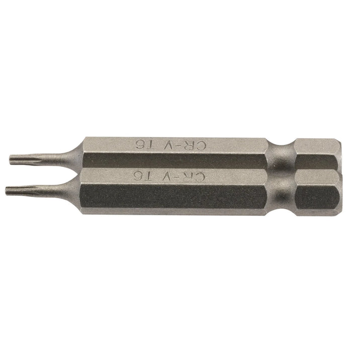 Draper TX-STAR® Insert Bit, 1/4" Hex, Long, T6 (Pack of 2) 25-75mm