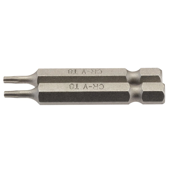 Draper TX-STAR® Insert Bit, 1/4" Hex, Long, T8 (Pack of 2) 25-75mm