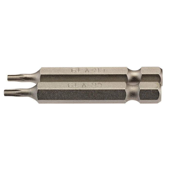 Draper TX-STAR® Insert Bit, 1/4" Hex, Long, T9 (Pack of 2) 25-75mm