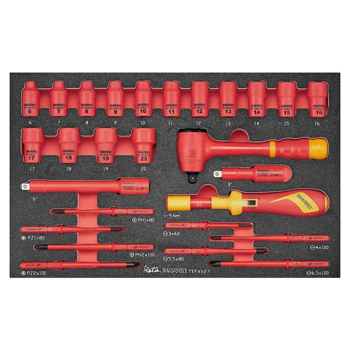Teng Tools Insulated Torque Screwdriver Set FOAM3 27 Pieces Teng Tools - Town Tools 