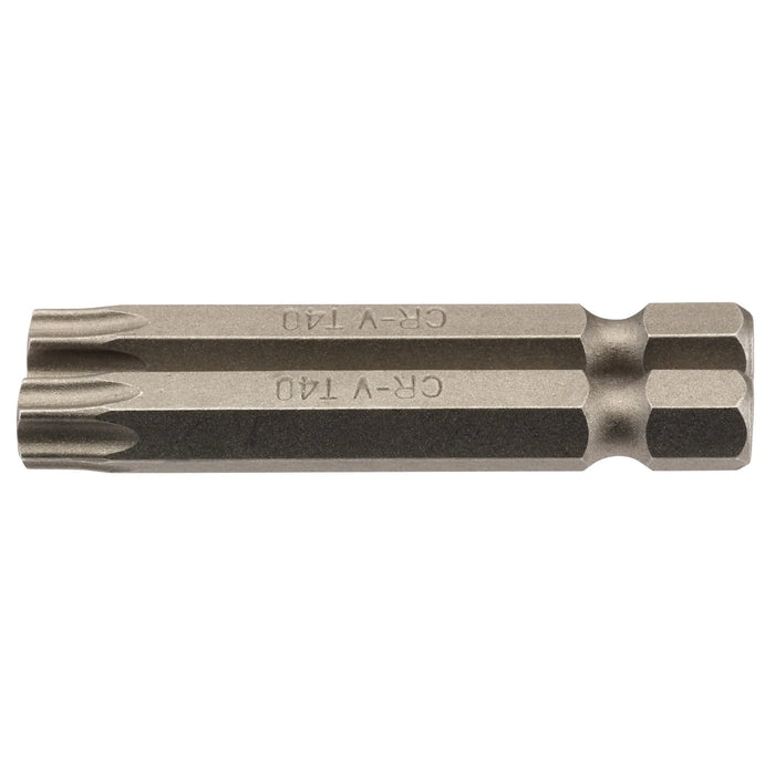 Draper TX-STAR® Insert Bit, 1/4" Hex, Long, T40 (Pack of 2) 25-75mm