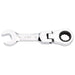Draper HI-TORQ Metric Stubby Flexible Head Ratchet Combination Spanner, 12mm Draper - Town Tools