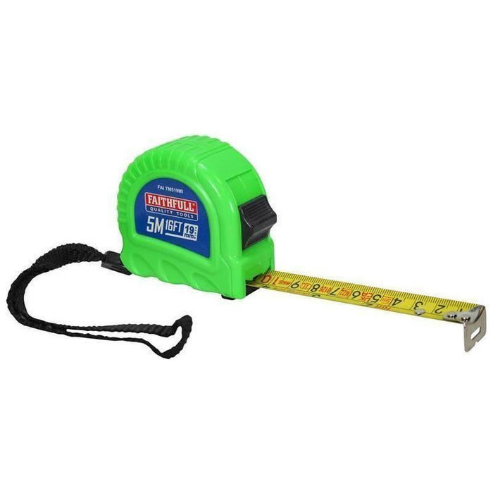 Faithfull Twin Lock Tape Measure 5m/16ft (Width 19mm) Faithfull - Town Tools