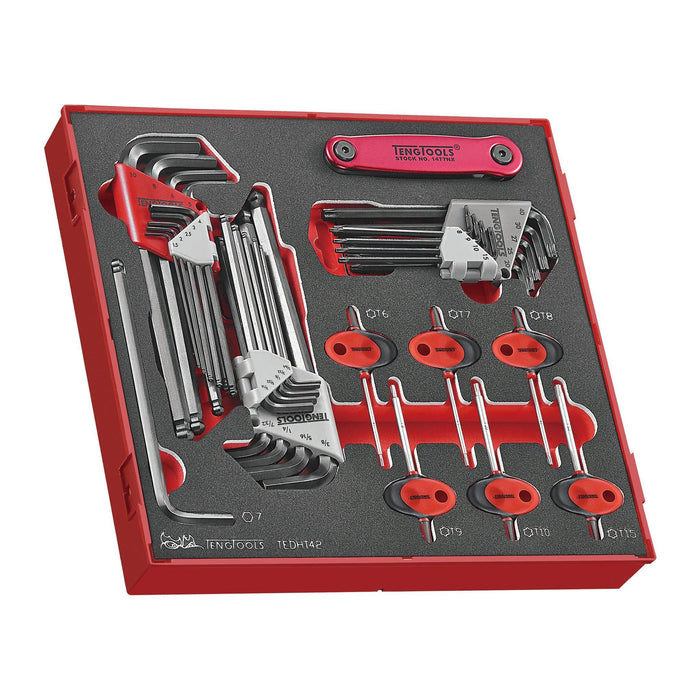 Teng Tools Ball Point Hex & TX Key Set FOAM2 42 Pieces Teng Tools - Town Tools 