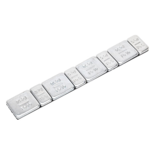 Sealey Wheel Weight 5 & 10g Adhesive Zinc Plated Steel Strip of 8 (4 x Each Weig Sealey - Town Tools 