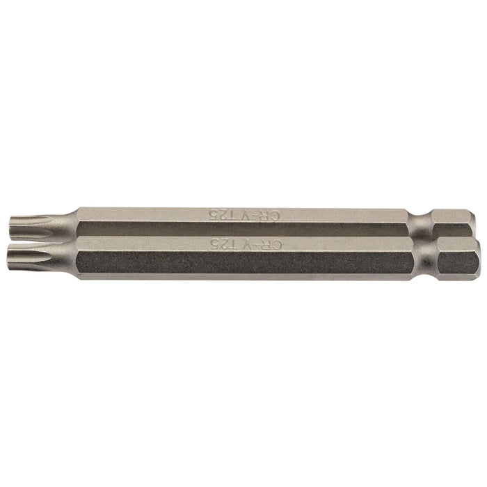 Draper TX-STAR® Insert Bit, 1/4" Hex, Long, T25 (Pack of 2) 25-75mm