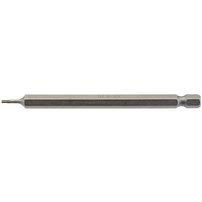 Draper TX-STAR® Insert Bit, 1/4" Hex, 100mm Long, T6 (Pack of 1) - 100TX/1/B