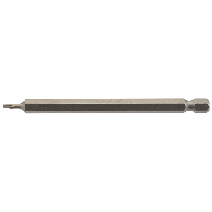 Draper TX-STAR® Insert Bit, 1/4" Hex, 100mm Long, T7 (Pack of 1) - 100TX/1/B