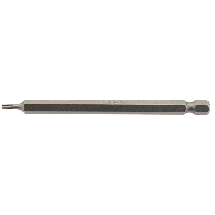 Draper TX-STAR® Insert Bit, 1/4" Hex, 100mm Long, T8 (Pack of 1) - 100TX/1/B