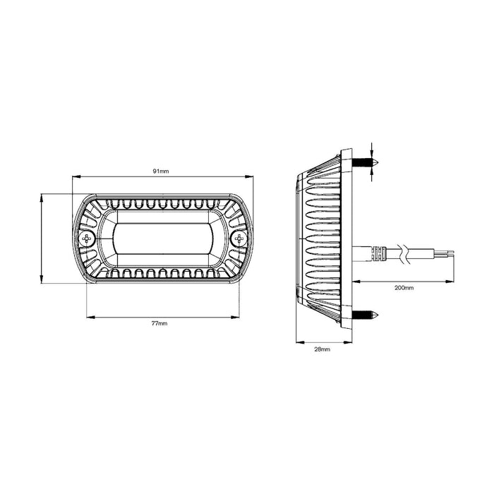 Ring Amber Strobe 3 LED R65 - RCV2212 Ring Automotive - Town Tools 