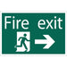 Draper Fire Exit Arrow Right' Safety Sign 72447 Draper - Town Tools 