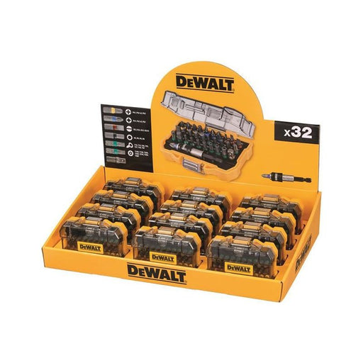 Dewalt Power Tools Screwdriver Bit Set 32 Piece Merchandiser of 12 DeWALT Power Tools - Town Tools