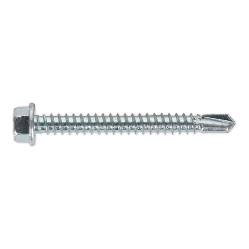 Sealey Self Drilling Screw 5.5 x 50mm Hex Head Zinc Pack of 100 SDHX5550 Sealey - Town Tools 