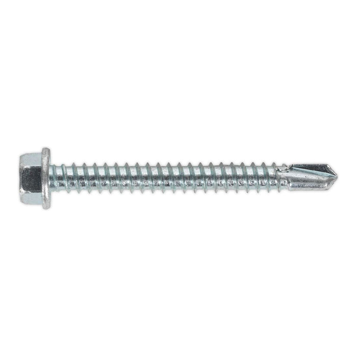 Sealey Self Drilling Screw 5.5 x 50mm Hex Head Zinc Pack of 100 SDHX5550 Sealey - Town Tools 