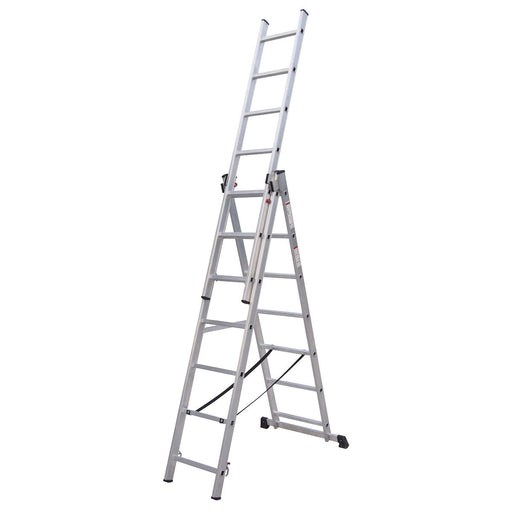 Sealey Extension Combination Ladder 3 x 7 Aluminium - BS EN 131 ACL307 Sealey - Town Tools 