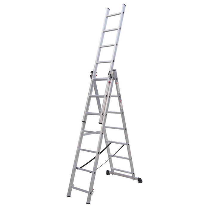 Sealey Extension Combination Ladder 3 x 7 Aluminium - BS EN 131 ACL307 Sealey - Town Tools 