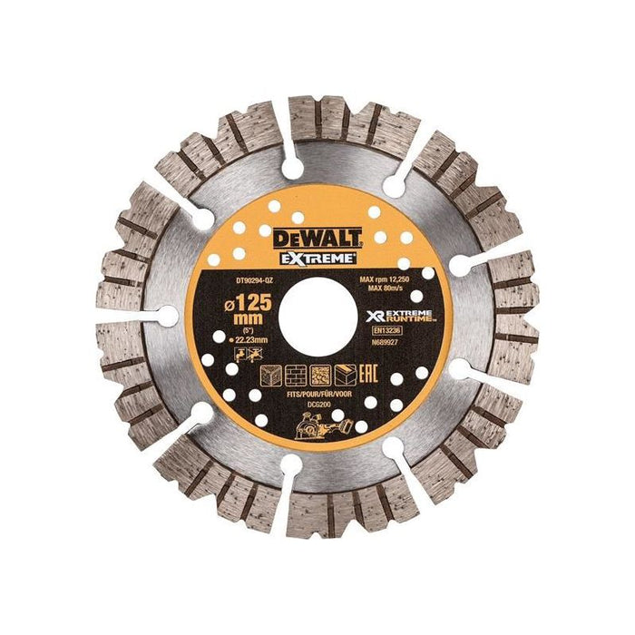 Dewalt Power Tools DT90294 Extreme Diamond Cutting Blade 125 x 22.23mm DeWALT Power Tools - Town Tools