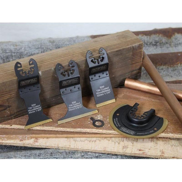 Faithfull Multi-Function Titanium Blade Set 4 Piece Faithfull - Town Tools