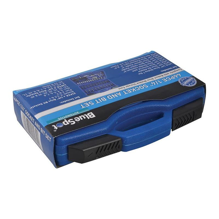 Bluespot Tools 1/4in Square Drive Socket & Bit Set, 46 Piece BlueSpot Tools - Town Tools