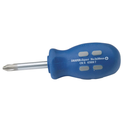 Draper Expert Cross Slot Mechanics Screwdriver, 38mm, No.2 (Sold Loose) - 870CSB