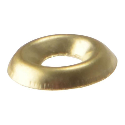 Forgefix Screw Cup Washers Solid Brass Polished No.10 Bag 200 ForgeFix - Town Tools