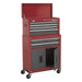 Sealey Topchest & Rollcab Combination 6 Drawer with Ball-Bearing Slides- Red Sealey - Town Tools 