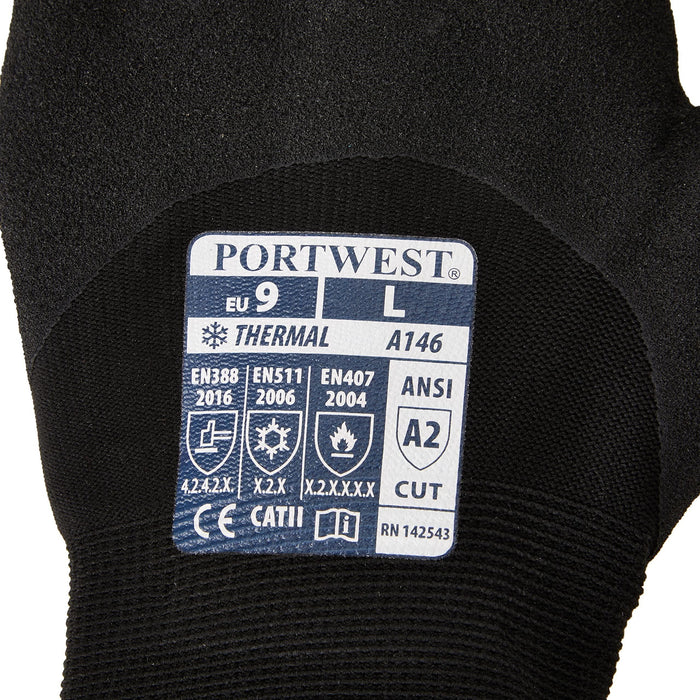 Portwest Arctic Winter Gloves - Black - Large Portwest - Town Tools 