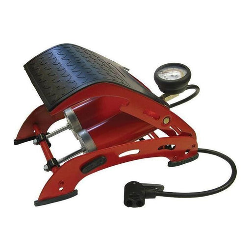 Faithfull Foot Pump Double Cylinder with Gauge Faithfull - Town Tools