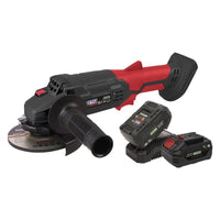 Sealey Cordless Angle Grinder Kit115mm 20V 4Ah SV20 Series 2 Batteries
