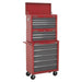 Sealey Rollcab 5 Drawer with Ball-Bearing Slides Red/Grey AP22505BB Sealey - Town Tools 