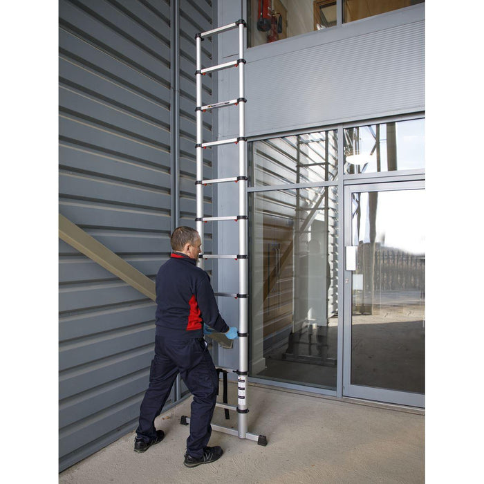 Sealey Telescopic Ladder 11-Tread Aluminium - BS EN 131 ATL11 Sealey - Town Tools 