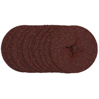 Draper Fibre Sanding Discs, , 24 Grit, (Pack of 10) 115-125mm