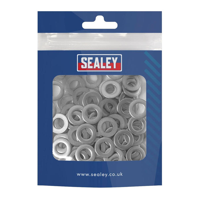 Sealey Flat Washer Stainless Steel M8, DIN 125 - Pack of 100 SSW8 Sealey - Town Tools 