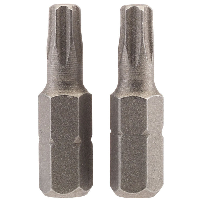 Draper TX-STAR Insert Bit, 1/4" Hex, 25mm Long, T25 (Pack of 2) Draper - Town Tools 