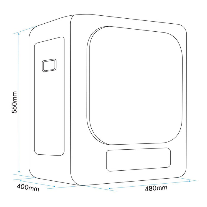 Baridi Tabletop Tumble Dryer with Digital Controls 2.5kg Capacity - Black