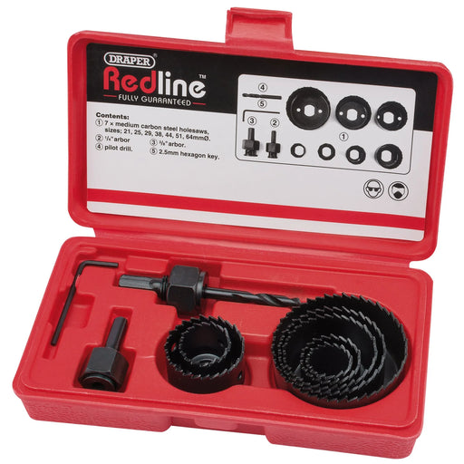 Draper Redline® Holesaw Kit (11 Piece) - RL-10HSK
