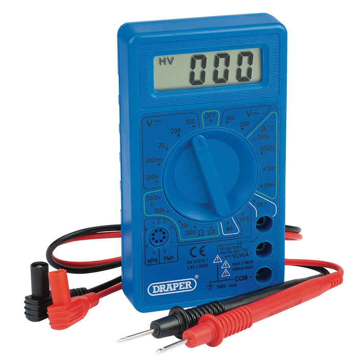 Draper Digital Multimeter, 500V, AC/DC - DMM8