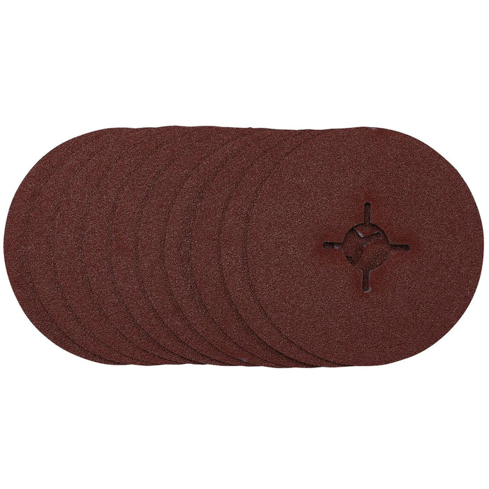 Draper Fibre Sanding Discs, , 60 Grit, (Pack of 10) 115-125mm