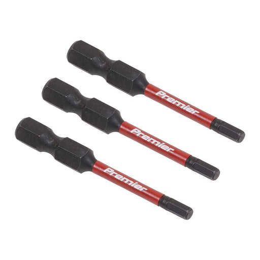 Sealey Hex 3mm Impact Power Tool Bits 50mm 3pc AK8236 Sealey - Town Tools 