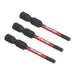 Sealey Hex 3mm Impact Power Tool Bits 50mm 3pc AK8236 Sealey - Town Tools 