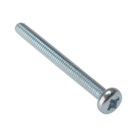Forgefix Machine Screw Pozi Compatible Pan Head ZP M6 x 40mm Bag 25